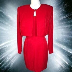 Ashlee versatile sexy red criss-cross back 2pc dress